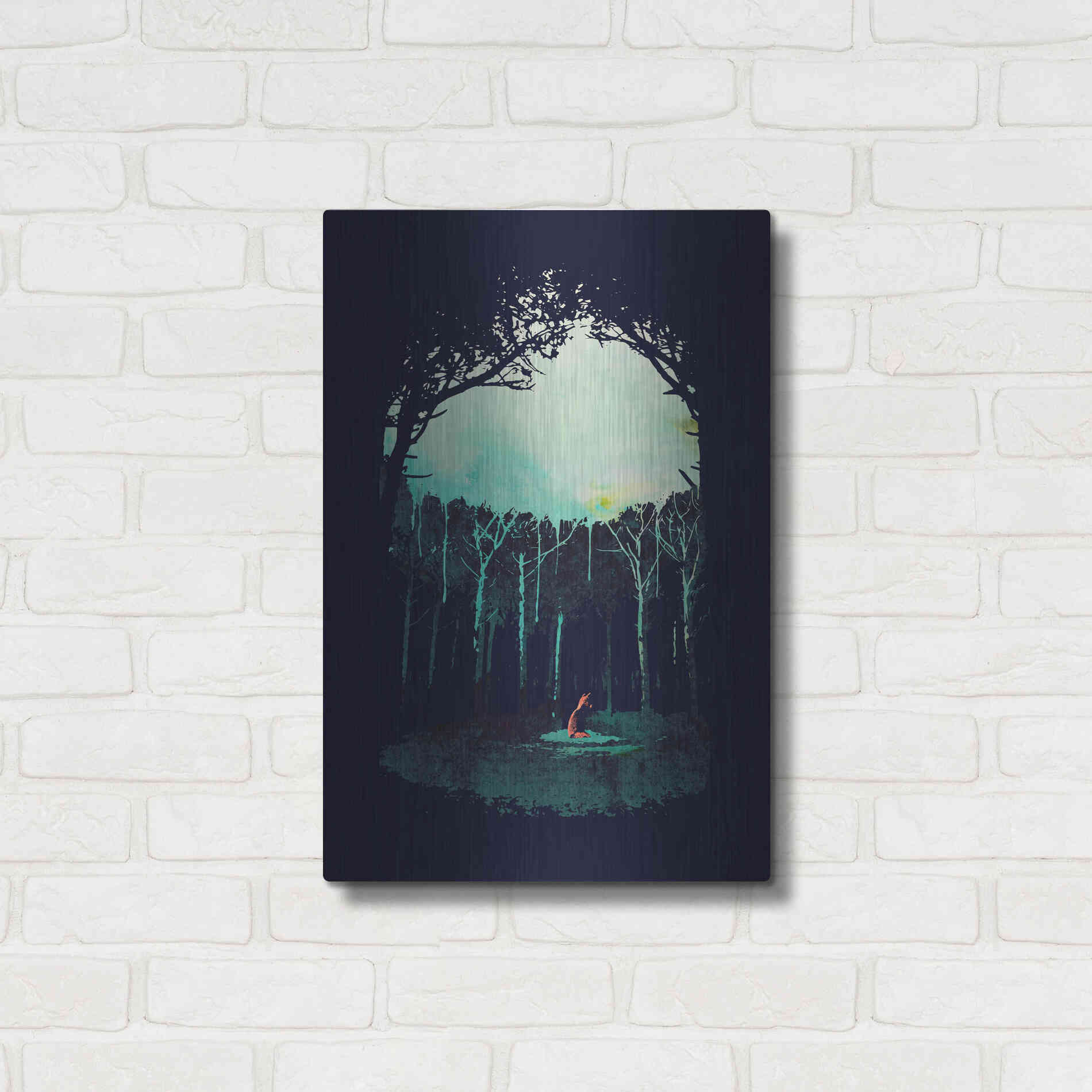 Luxe Metal Art 'Deep In The Forest' by Robert Farkas, Metal Wall Art,16x24