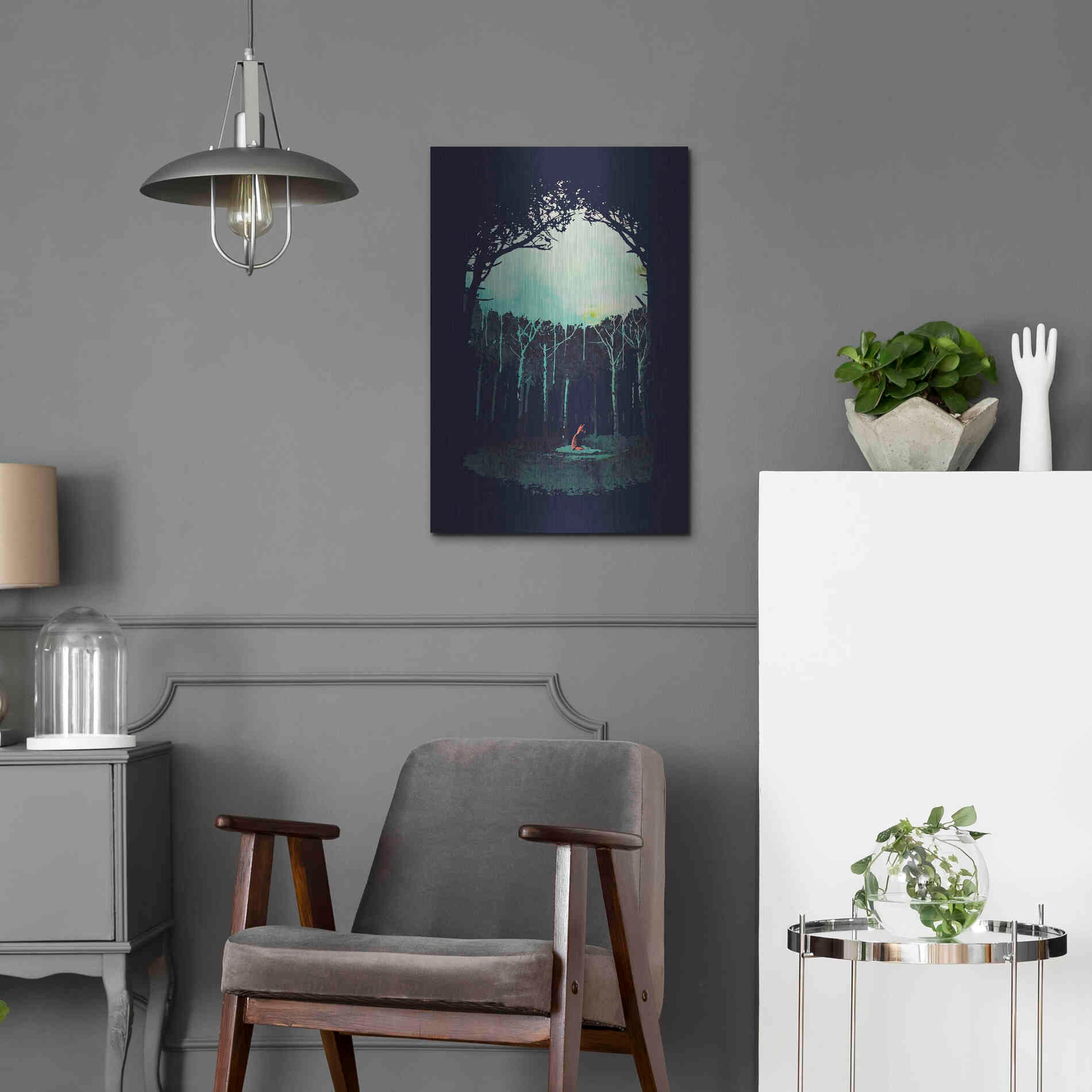 Luxe Metal Art 'Deep In The Forest' by Robert Farkas, Metal Wall Art,16x24