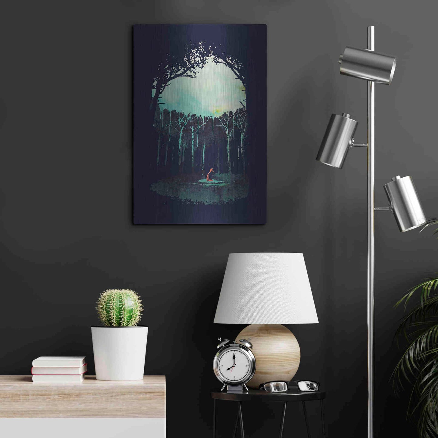 Luxe Metal Art 'Deep In The Forest' by Robert Farkas, Metal Wall Art,16x24