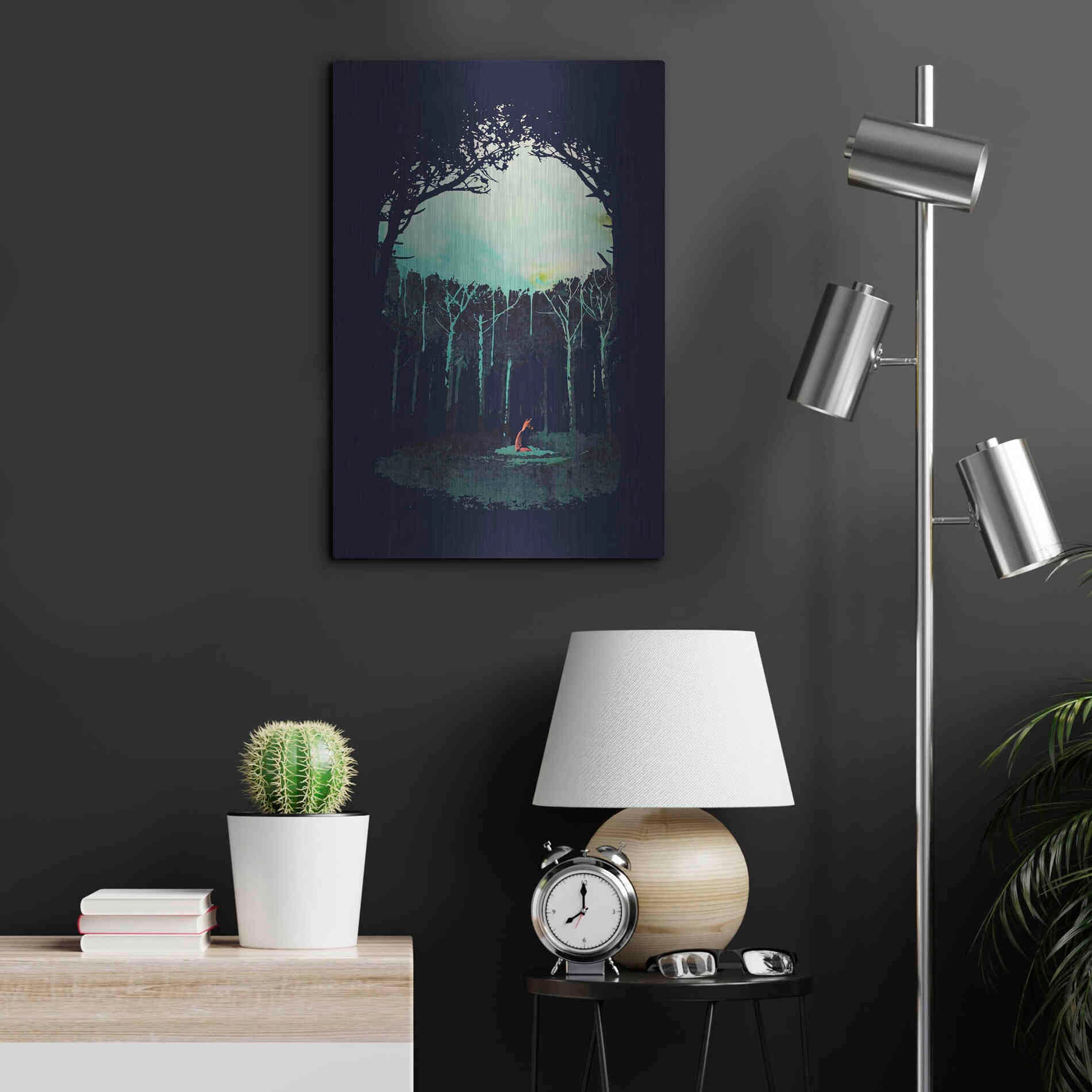 Luxe Metal Art 'Deep In The Forest' by Robert Farkas, Metal Wall Art,16x24