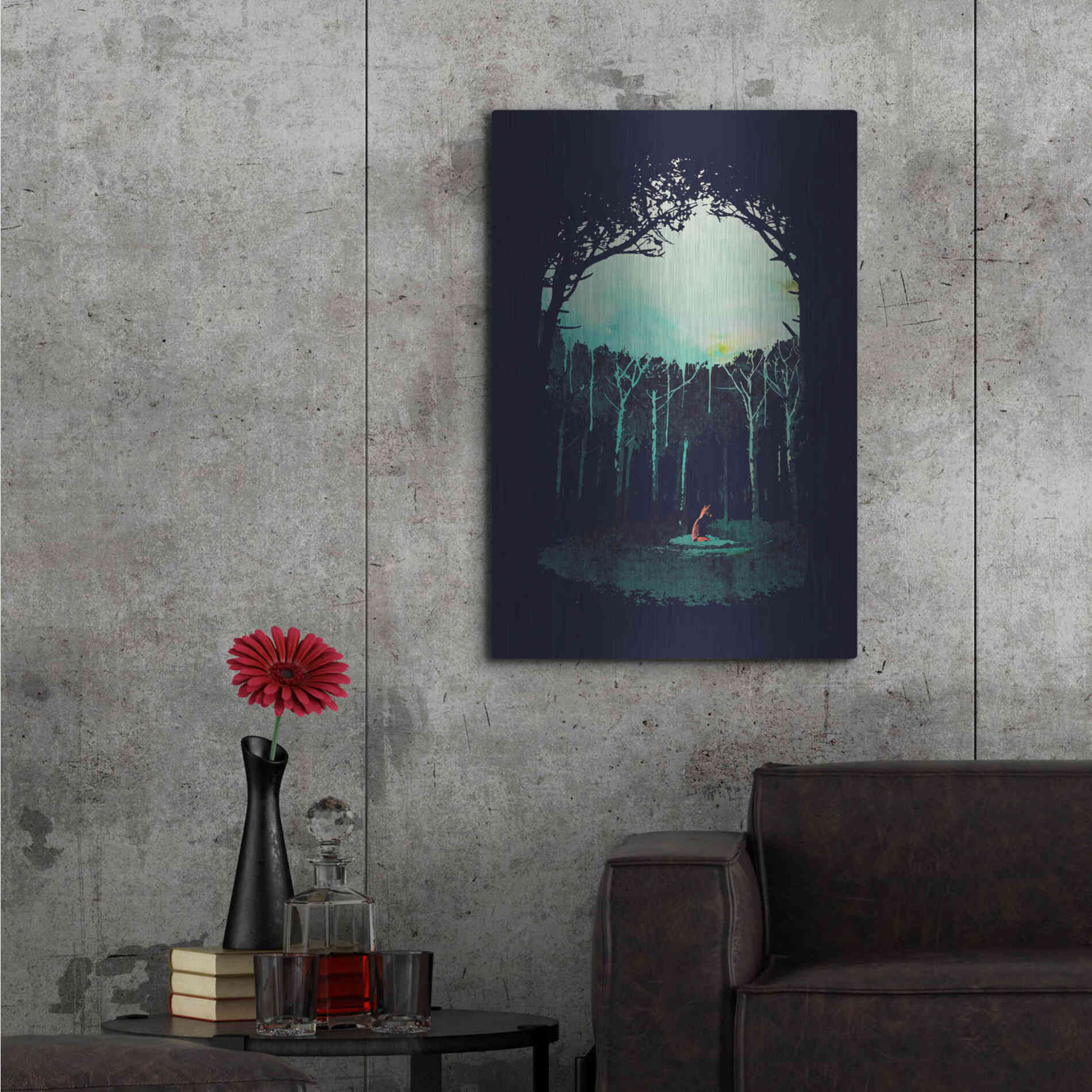 Luxe Metal Art 'Deep In The Forest' by Robert Farkas, Metal Wall Art,24x36