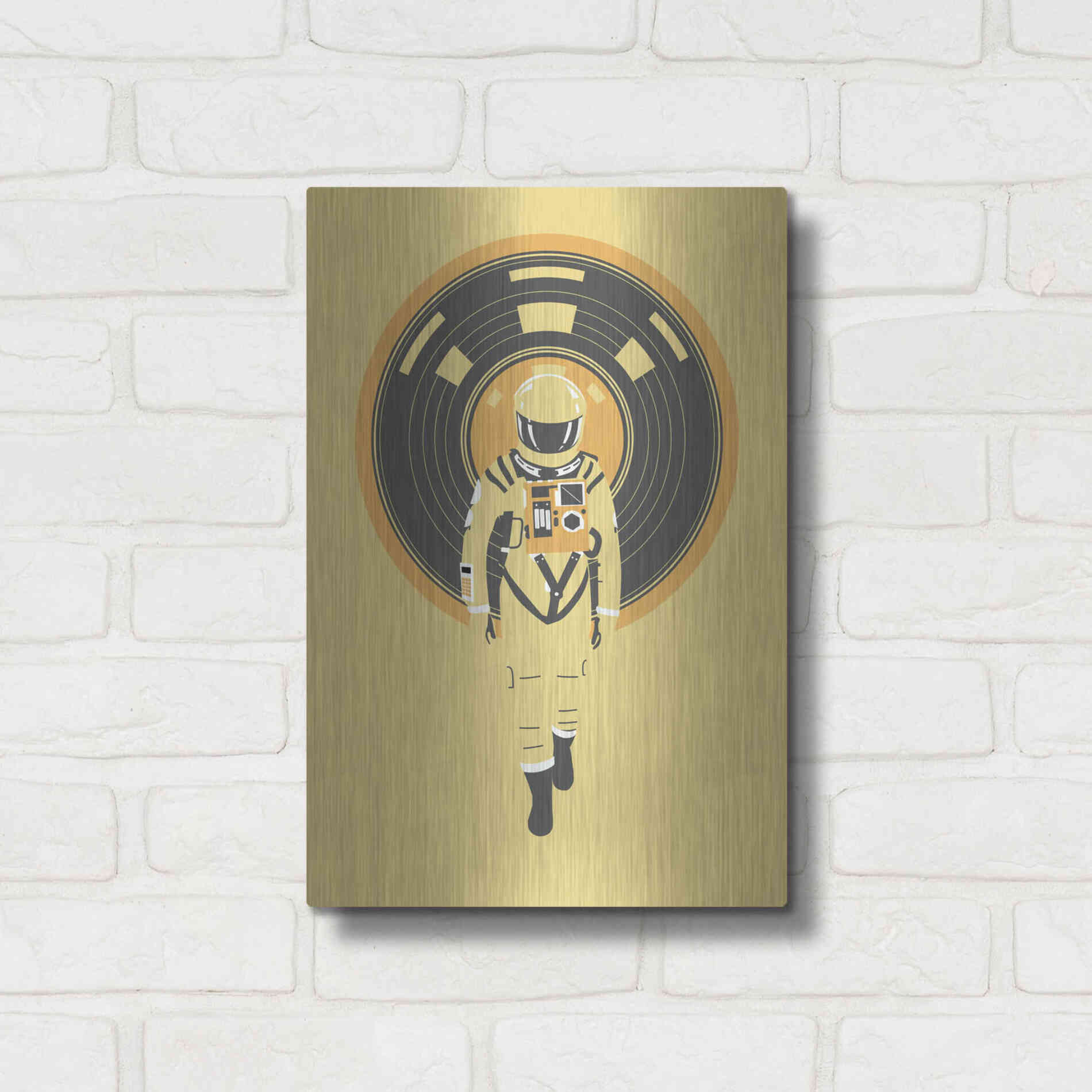 Luxe Metal Art 'DJ Hal' by Robert Farkas, Metal Wall Art,12x16