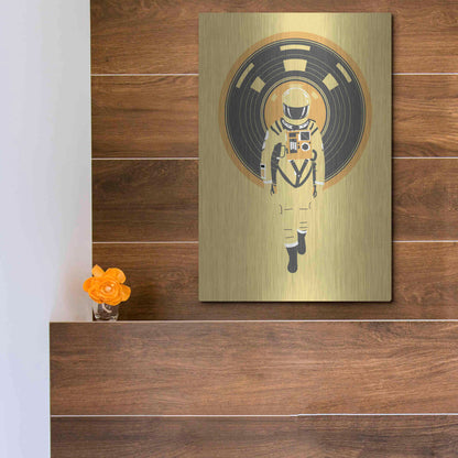 Luxe Metal Art 'DJ Hal' by Robert Farkas, Metal Wall Art,12x16