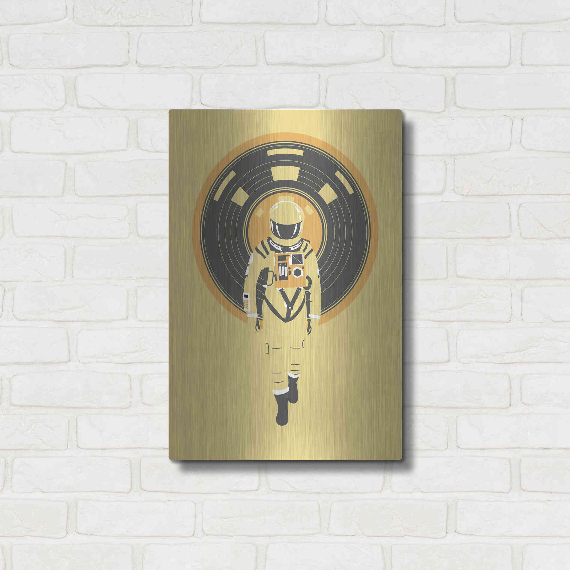 Luxe Metal Art 'DJ Hal' by Robert Farkas, Metal Wall Art,16x24