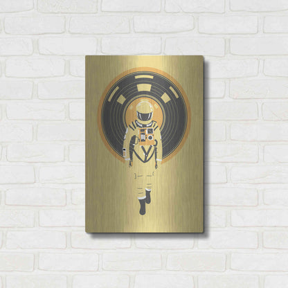 Luxe Metal Art 'DJ Hal' by Robert Farkas, Metal Wall Art,16x24