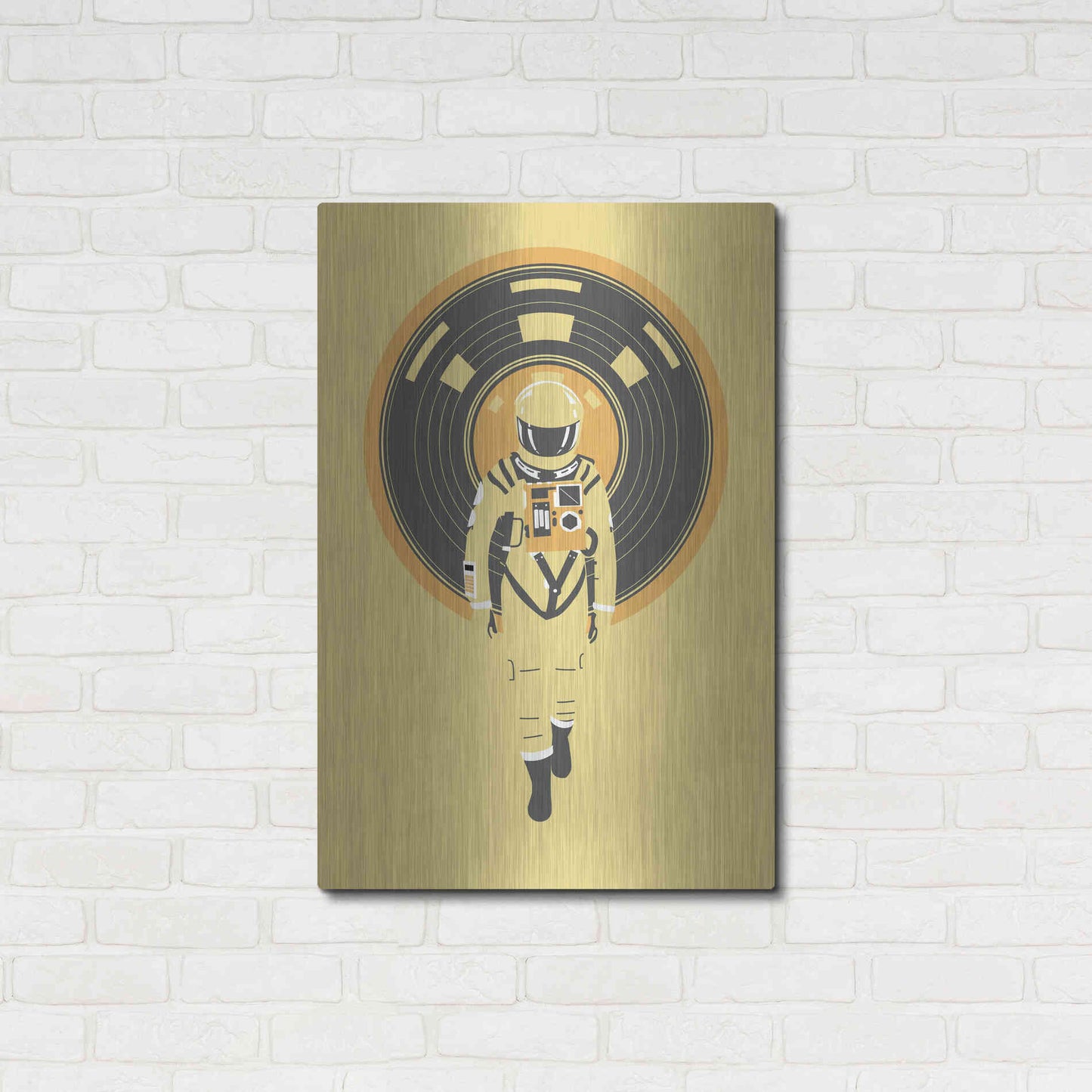 Luxe Metal Art 'DJ Hal' by Robert Farkas, Metal Wall Art,24x36