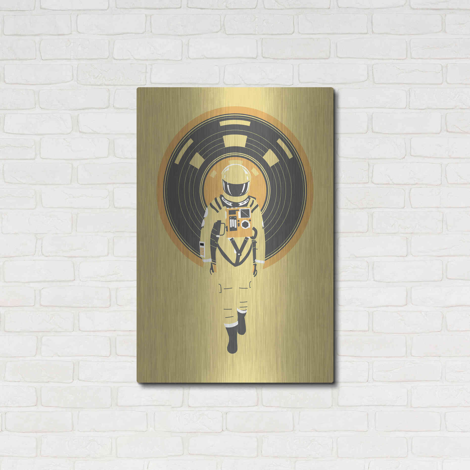 Luxe Metal Art 'DJ Hal' by Robert Farkas, Metal Wall Art,24x36