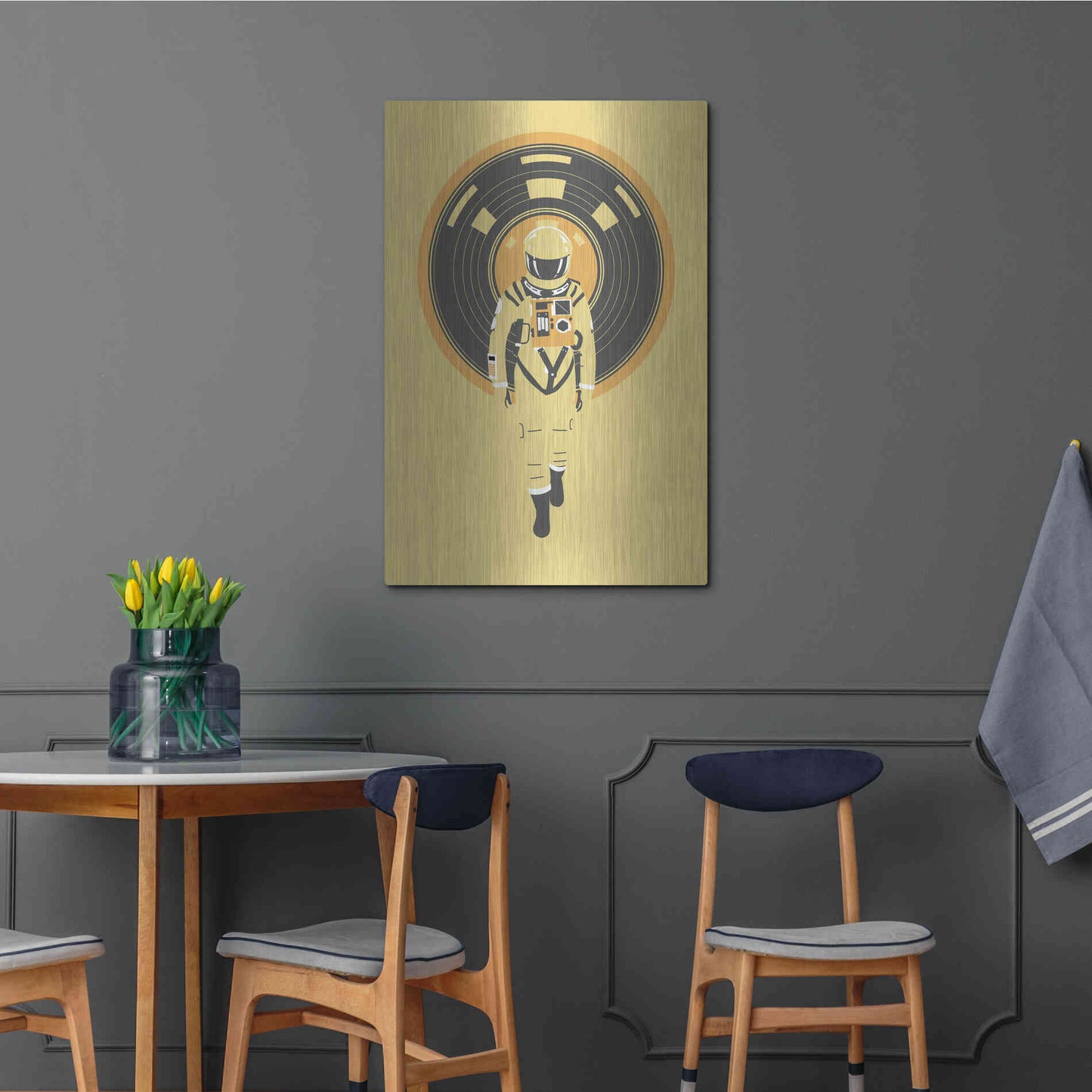 Luxe Metal Art 'DJ Hal' by Robert Farkas, Metal Wall Art,24x36