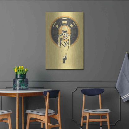 Luxe Metal Art 'DJ Hal' by Robert Farkas, Metal Wall Art,24x36