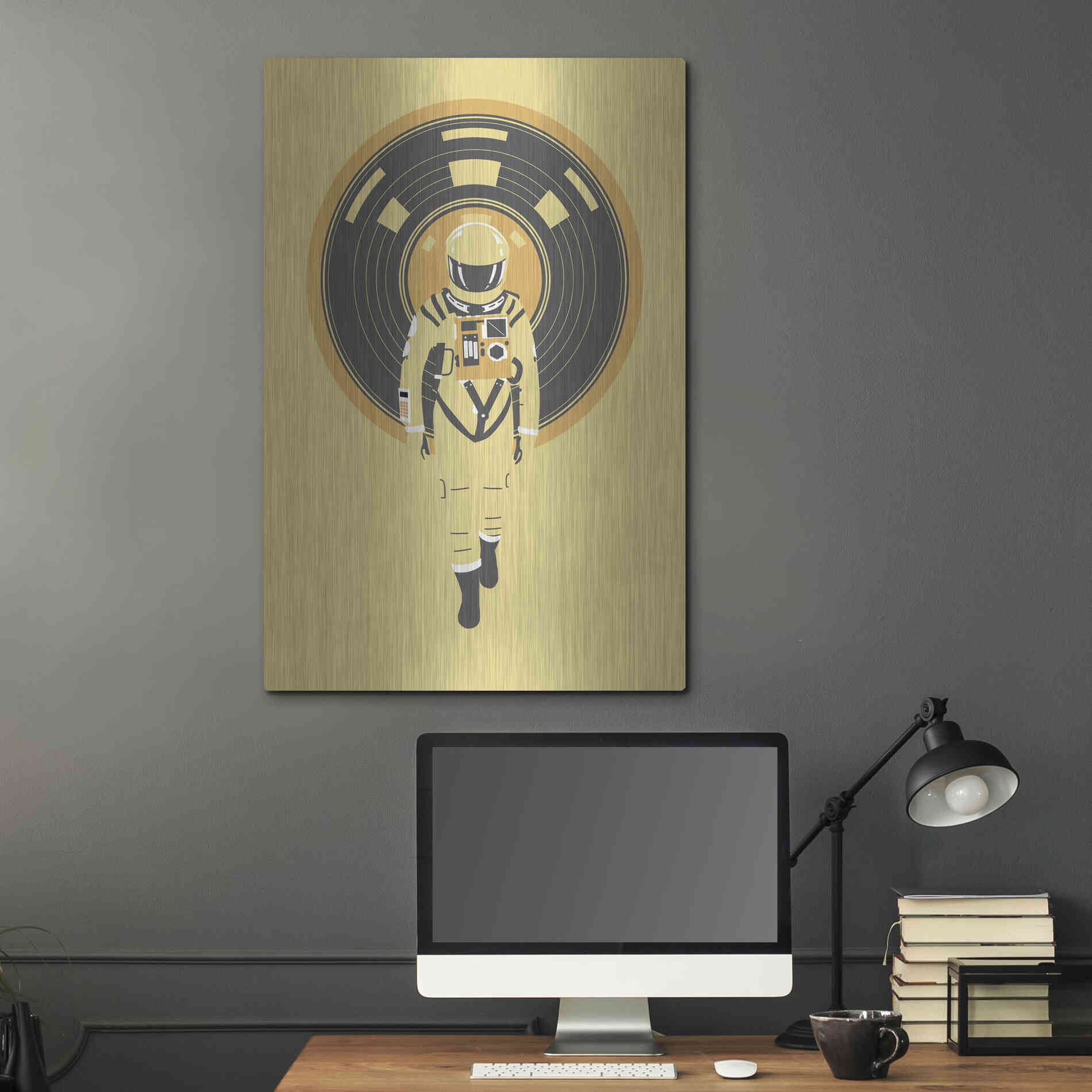 Luxe Metal Art 'DJ Hal' by Robert Farkas, Metal Wall Art,24x36