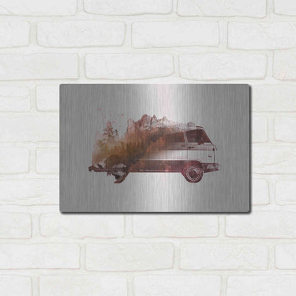 Luxe Metal Art 'Drive Me Back Home No. 1' by Robert Farkas, Metal Wall Art,16x12