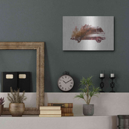 Luxe Metal Art 'Drive Me Back Home No. 1' by Robert Farkas, Metal Wall Art,16x12