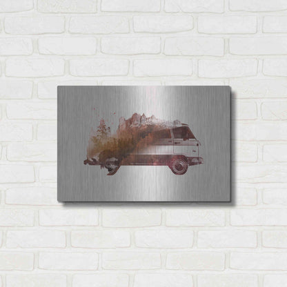 Luxe Metal Art 'Drive Me Back Home No. 1' by Robert Farkas, Metal Wall Art,24x16