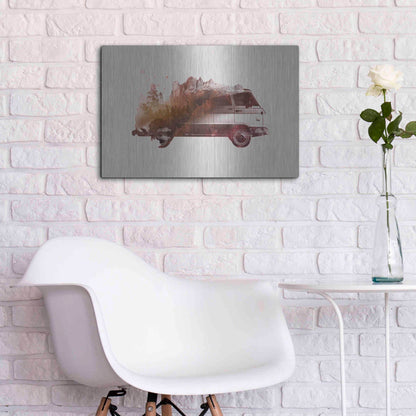 Luxe Metal Art 'Drive Me Back Home No. 1' by Robert Farkas, Metal Wall Art,24x16