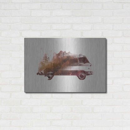 Luxe Metal Art 'Drive Me Back Home No. 1' by Robert Farkas, Metal Wall Art,36x24
