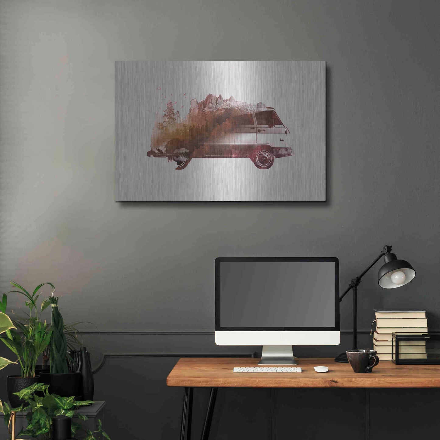 Luxe Metal Art 'Drive Me Back Home No. 1' by Robert Farkas, Metal Wall Art,36x24