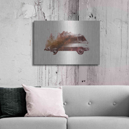 Luxe Metal Art 'Drive Me Back Home No. 1' by Robert Farkas, Metal Wall Art,36x24
