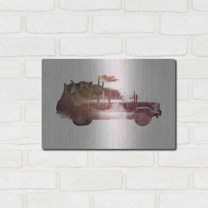 Luxe Metal Art 'Drive Me Back Home No. 2' by Robert Farkas, Metal Wall Art,16x12