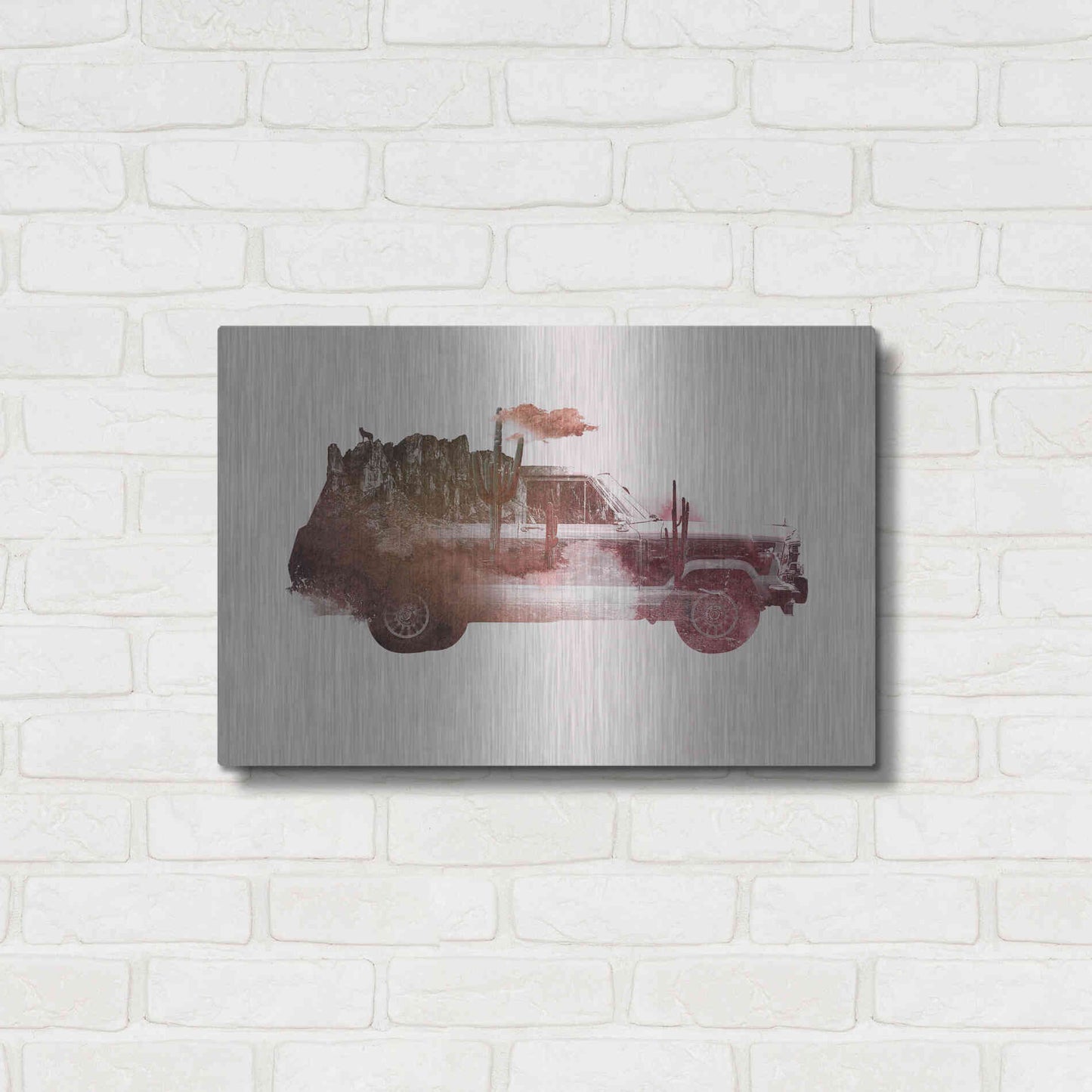 Luxe Metal Art 'Drive Me Back Home No. 2' by Robert Farkas, Metal Wall Art,24x16