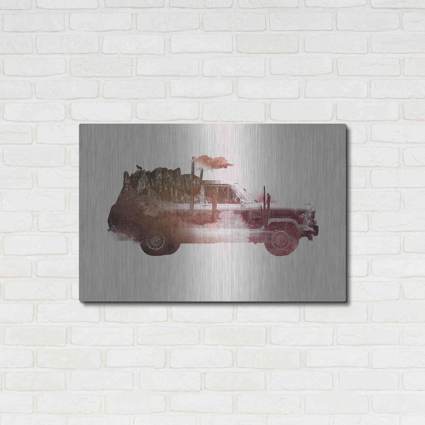 Luxe Metal Art 'Drive Me Back Home No. 2' by Robert Farkas, Metal Wall Art,36x24