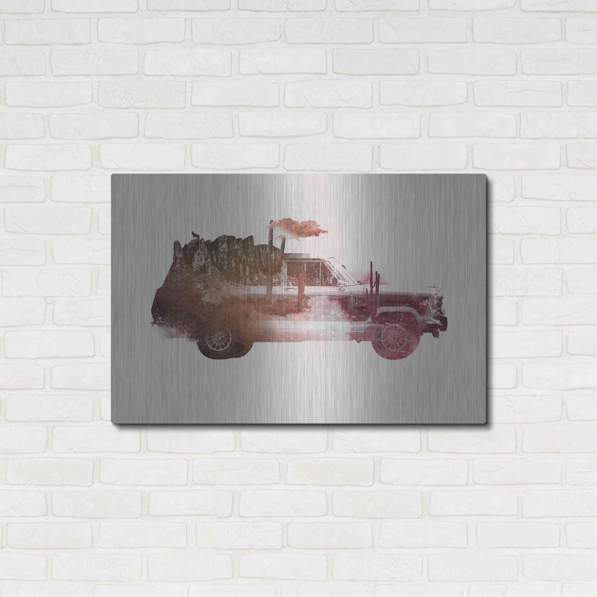 Luxe Metal Art 'Drive Me Back Home No. 2' by Robert Farkas, Metal Wall Art,36x24