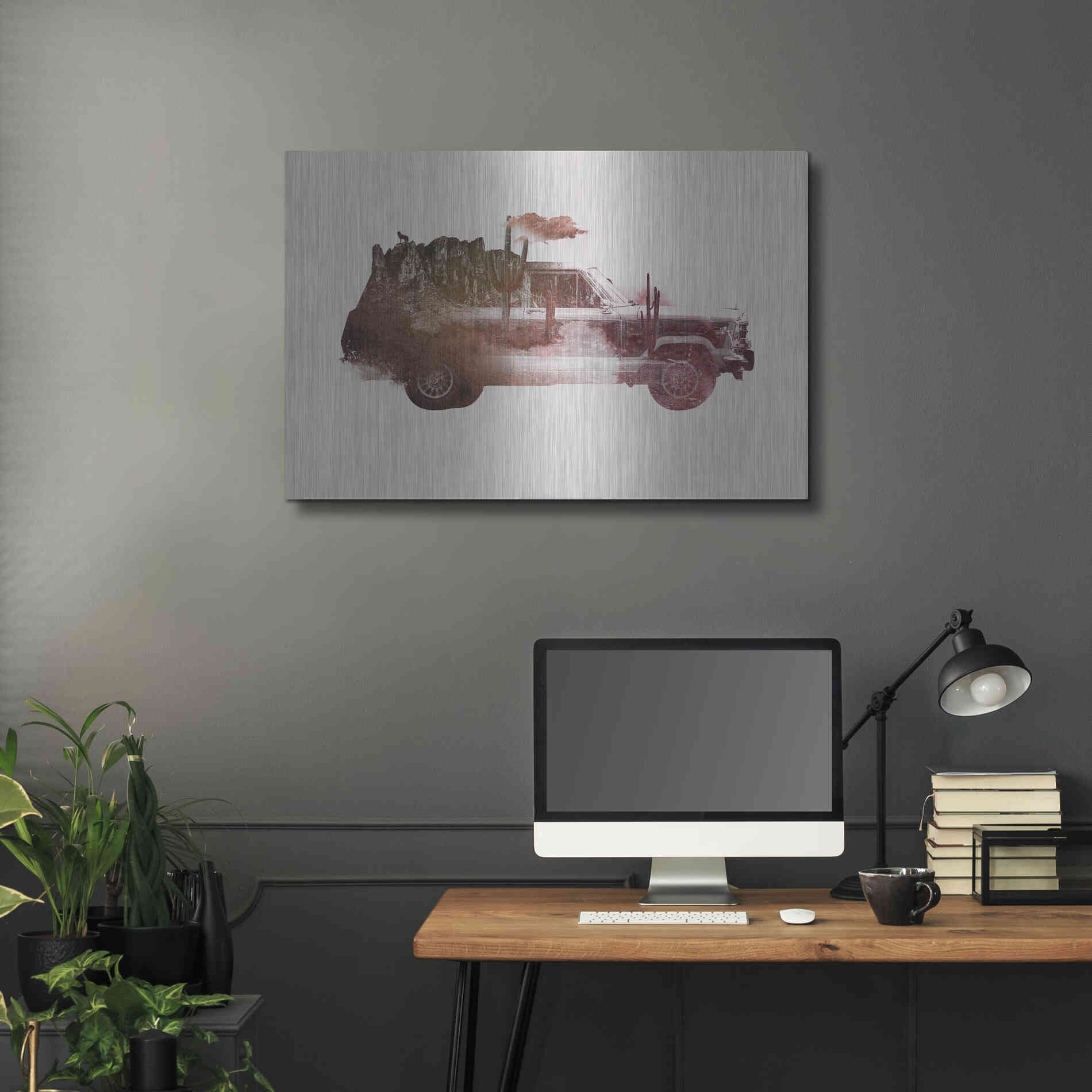 Luxe Metal Art 'Drive Me Back Home No. 2' by Robert Farkas, Metal Wall Art,36x24