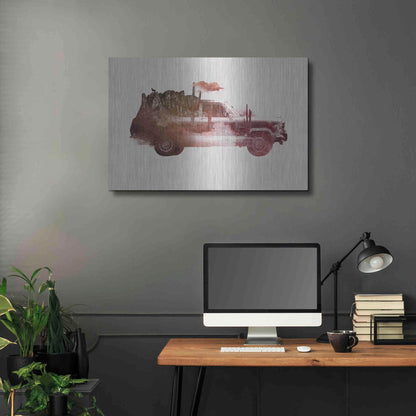 Luxe Metal Art 'Drive Me Back Home No. 2' by Robert Farkas, Metal Wall Art,36x24
