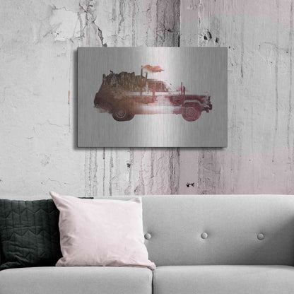 Luxe Metal Art 'Drive Me Back Home No. 2' by Robert Farkas, Metal Wall Art,36x24