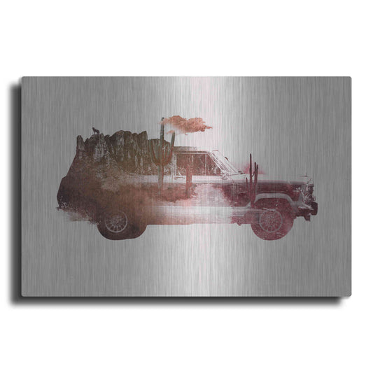 Luxe Metal Art 'Drive Me Back Home No. 2' by Robert Farkas, Metal Wall Art