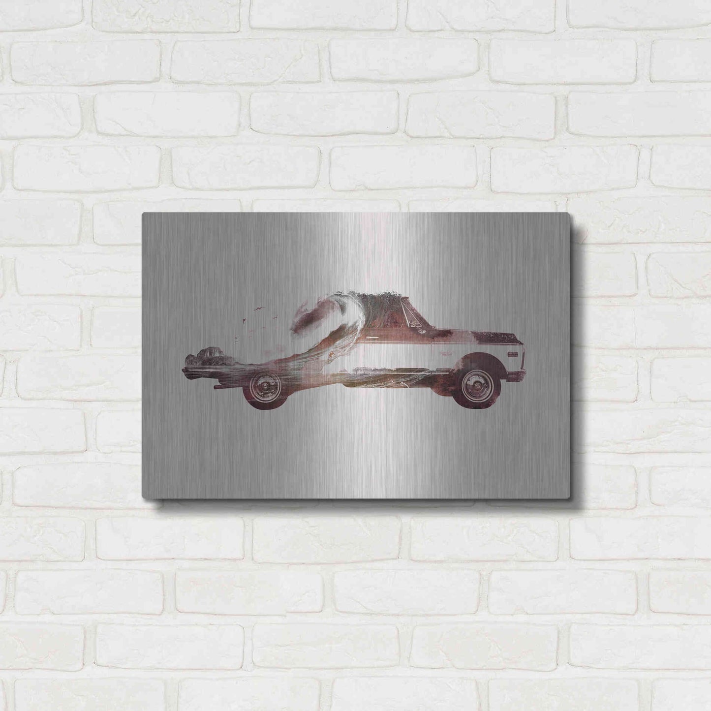 Luxe Metal Art 'Drive Me Back Home No. 3' by Robert Farkas, Metal Wall Art,24x16