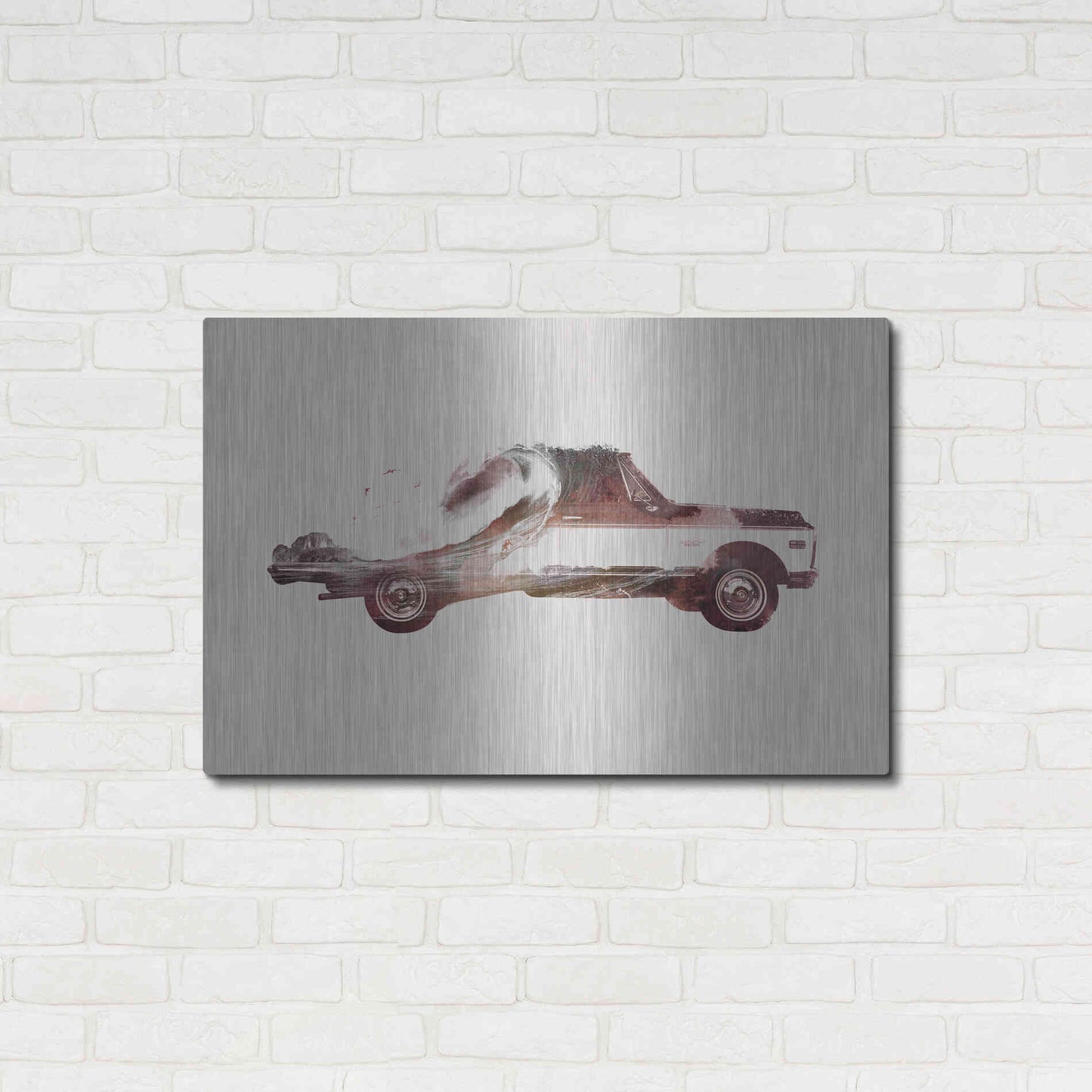 Luxe Metal Art 'Drive Me Back Home No. 3' by Robert Farkas, Metal Wall Art,36x24