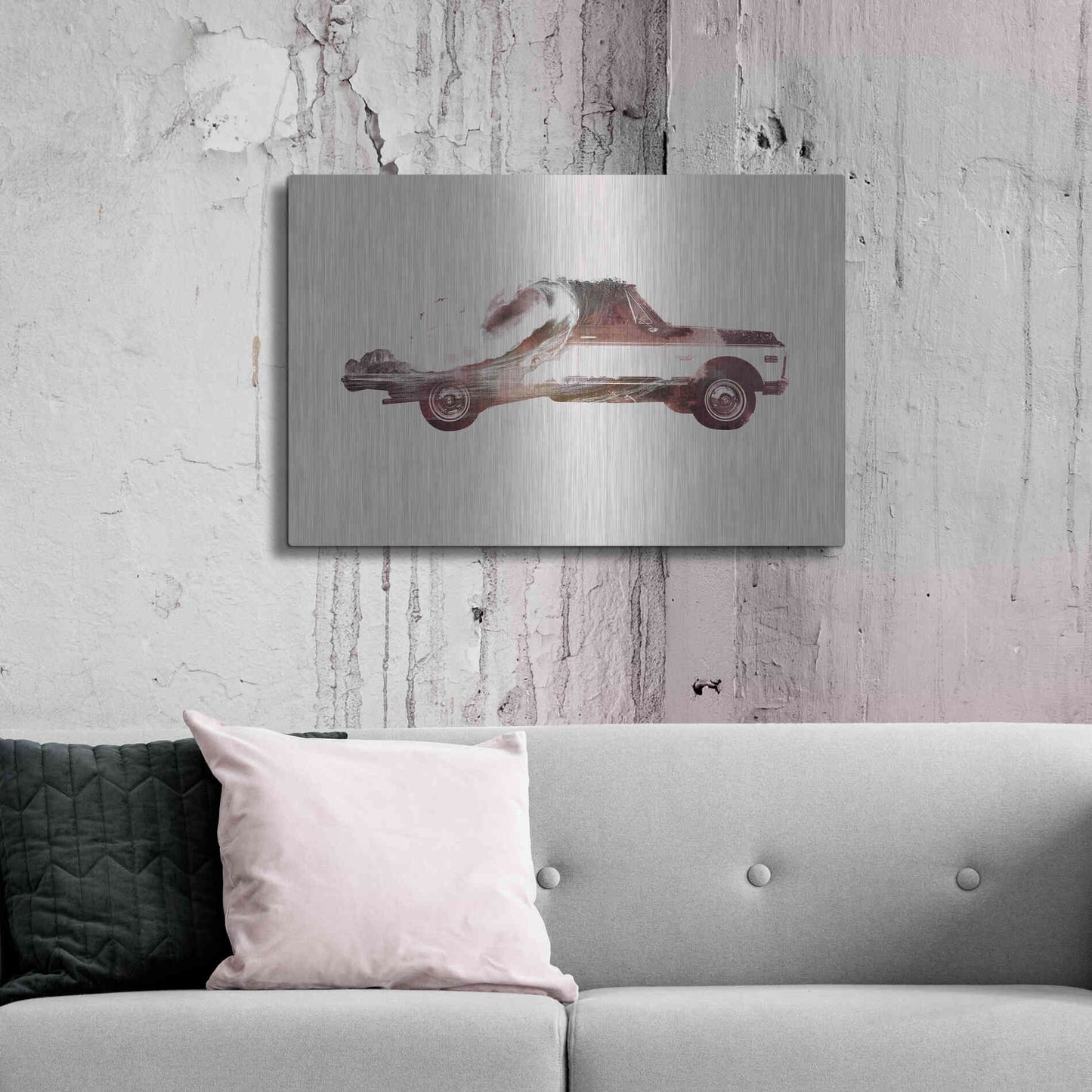Luxe Metal Art 'Drive Me Back Home No. 3' by Robert Farkas, Metal Wall Art,36x24