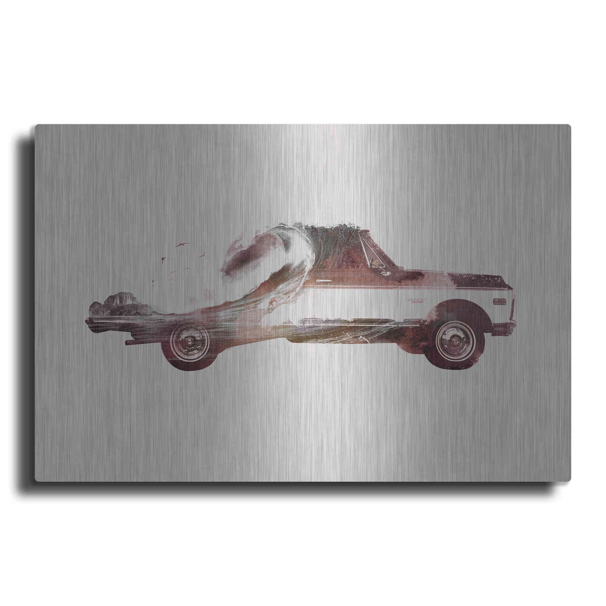 Luxe Metal Art 'Drive Me Back Home No. 3' by Robert Farkas, Metal Wall Art