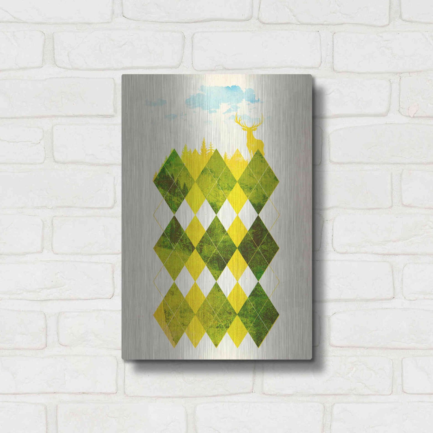 Luxe Metal Art 'Elegant Forest' by Robert Farkas, Metal Wall Art,12x16