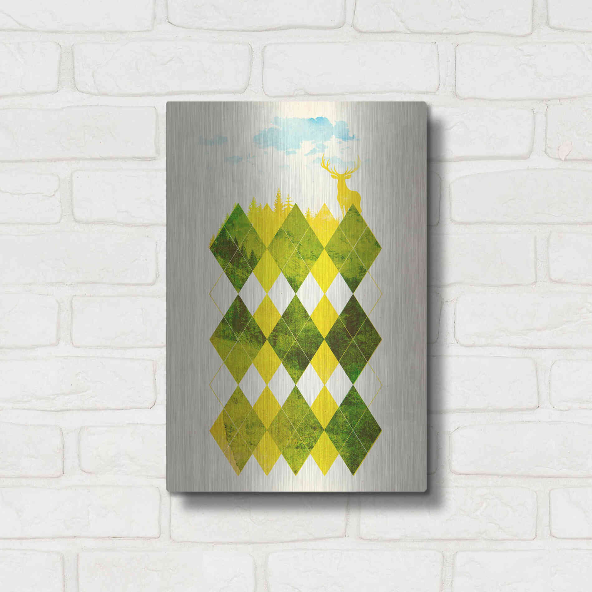 Luxe Metal Art 'Elegant Forest' by Robert Farkas, Metal Wall Art,12x16