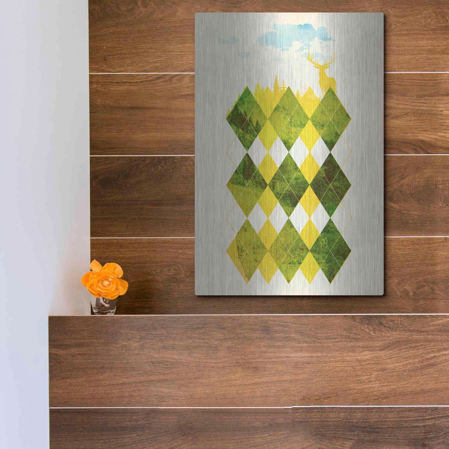 Luxe Metal Art 'Elegant Forest' by Robert Farkas, Metal Wall Art,12x16