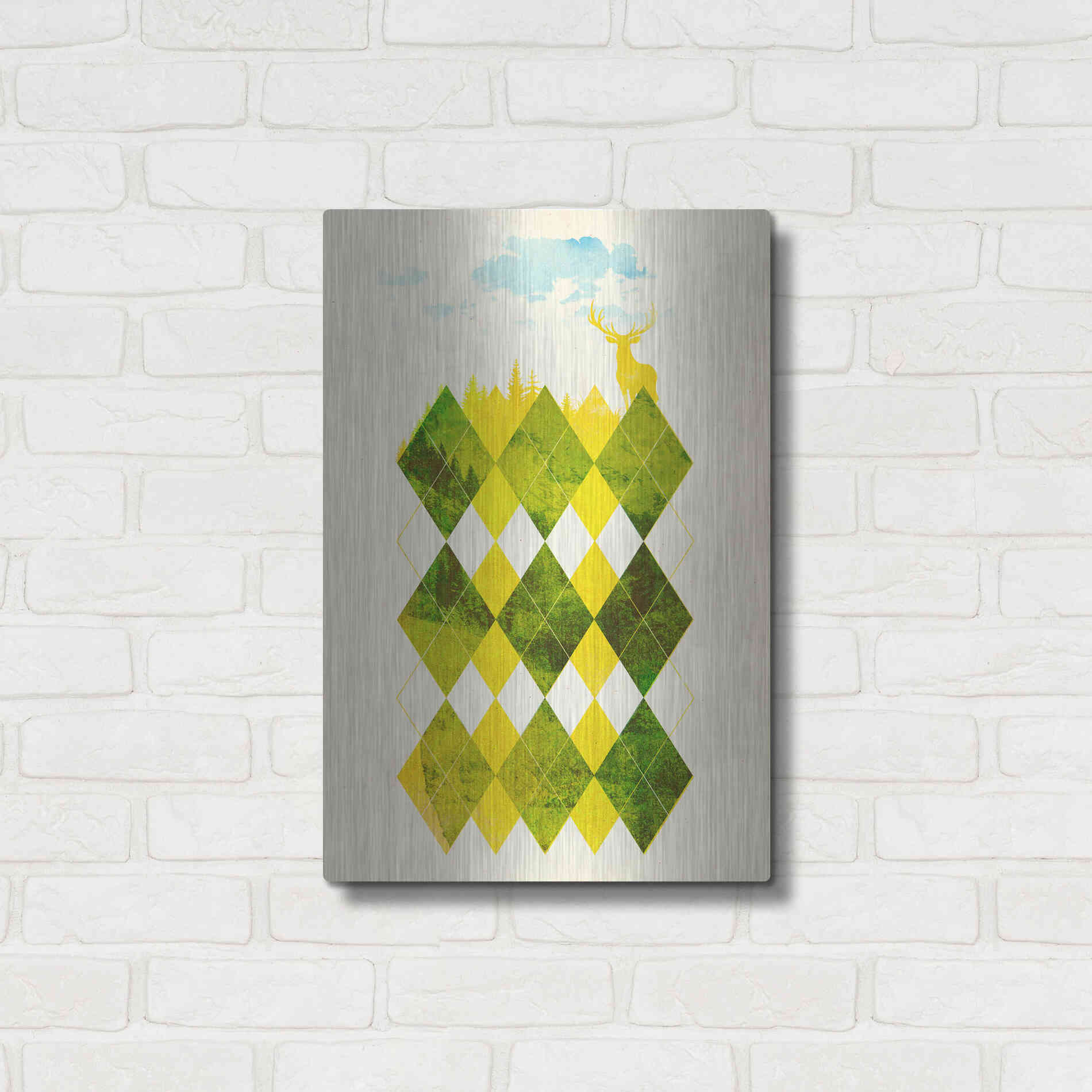 Luxe Metal Art 'Elegant Forest' by Robert Farkas, Metal Wall Art,16x24