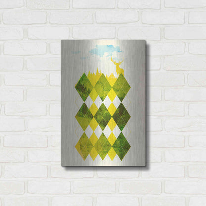 Luxe Metal Art 'Elegant Forest' by Robert Farkas, Metal Wall Art,16x24