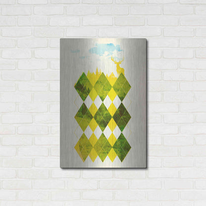 Luxe Metal Art 'Elegant Forest' by Robert Farkas, Metal Wall Art,24x36