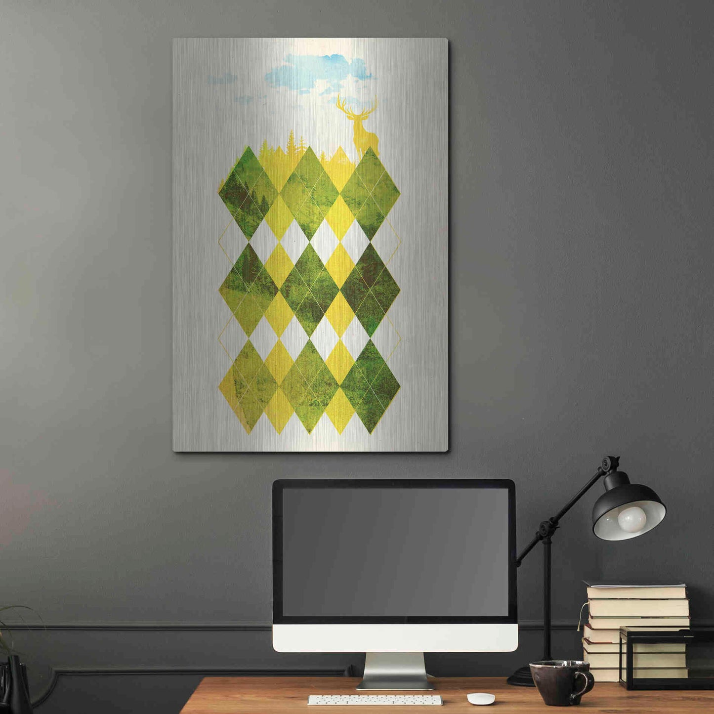 Luxe Metal Art 'Elegant Forest' by Robert Farkas, Metal Wall Art,24x36