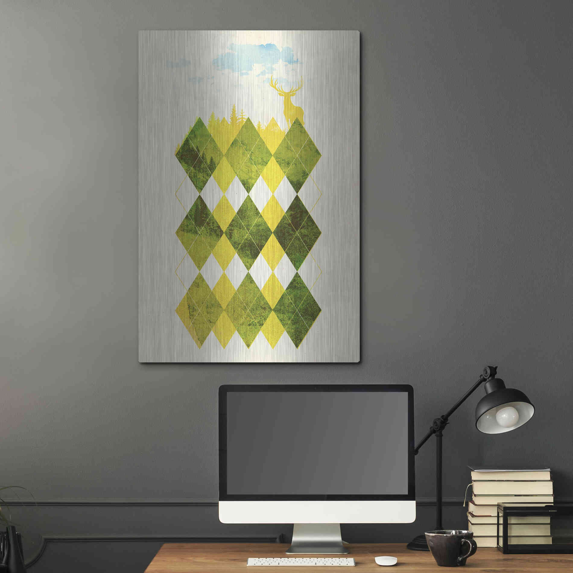 Luxe Metal Art 'Elegant Forest' by Robert Farkas, Metal Wall Art,24x36