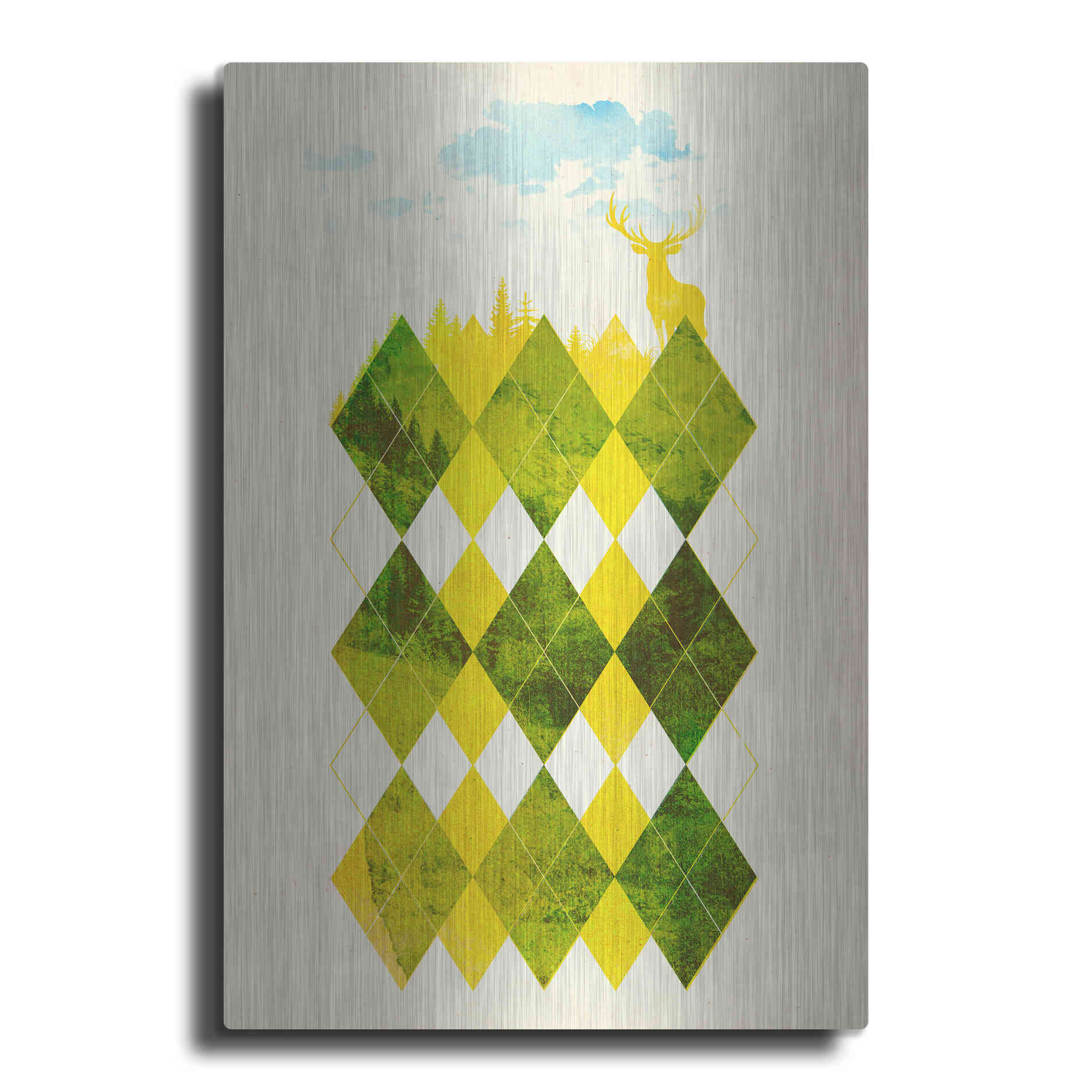 Luxe Metal Art 'Elegant Forest' by Robert Farkas, Metal Wall Art