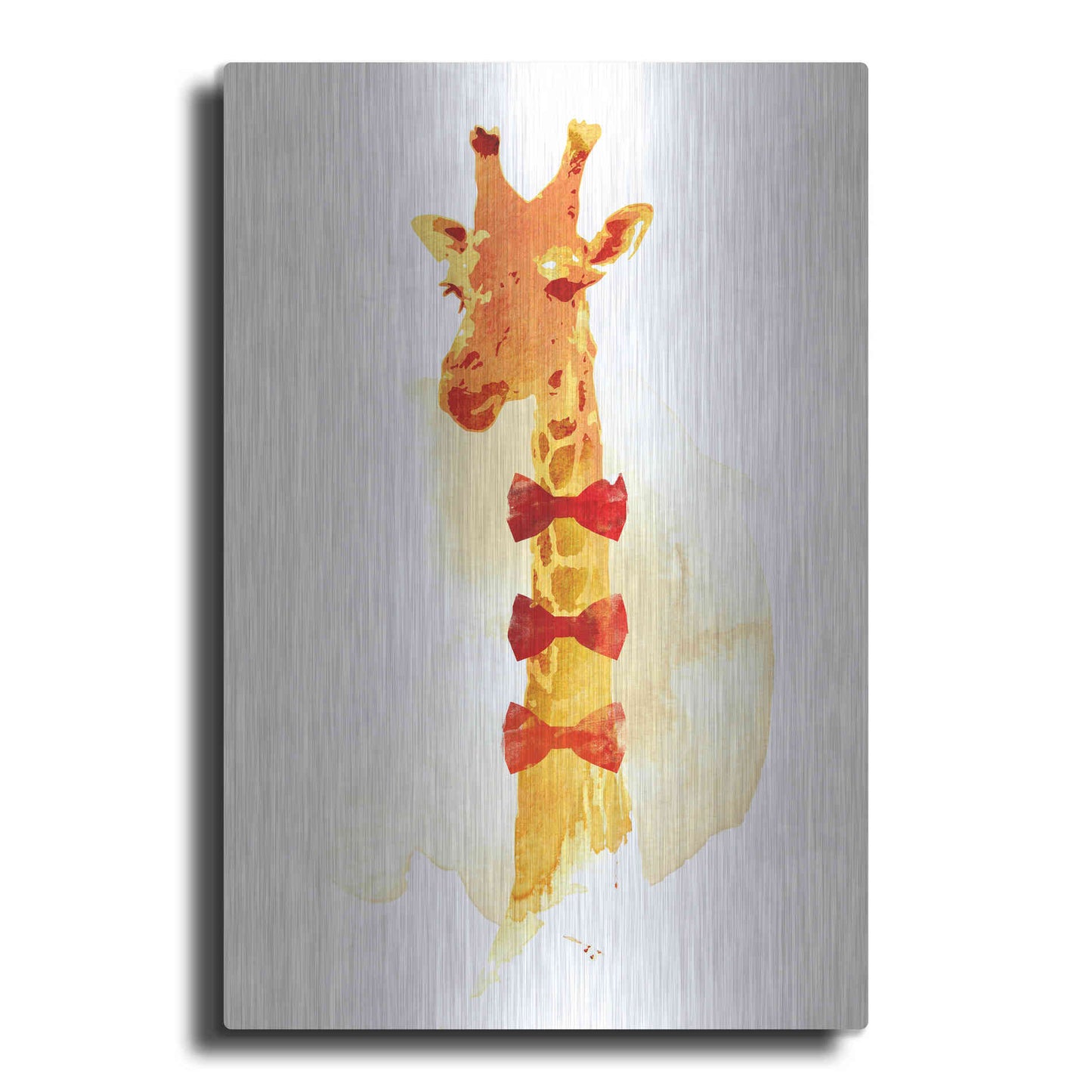 Luxe Metal Art 'Elegant Giraffe' by Robert Farkas, Metal Wall Art