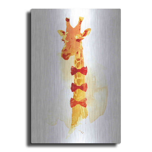 Luxe Metal Art 'Elegant Giraffe' by Robert Farkas, Metal Wall Art