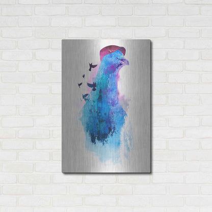 Luxe Metal Art 'Everybody Flies to London' by Robert Farkas, Metal Wall Art,24x36