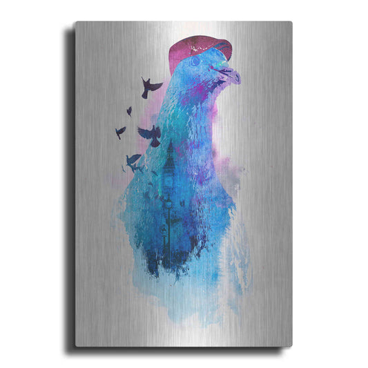 Luxe Metal Art 'Everybody Flies to London' by Robert Farkas, Metal Wall Art