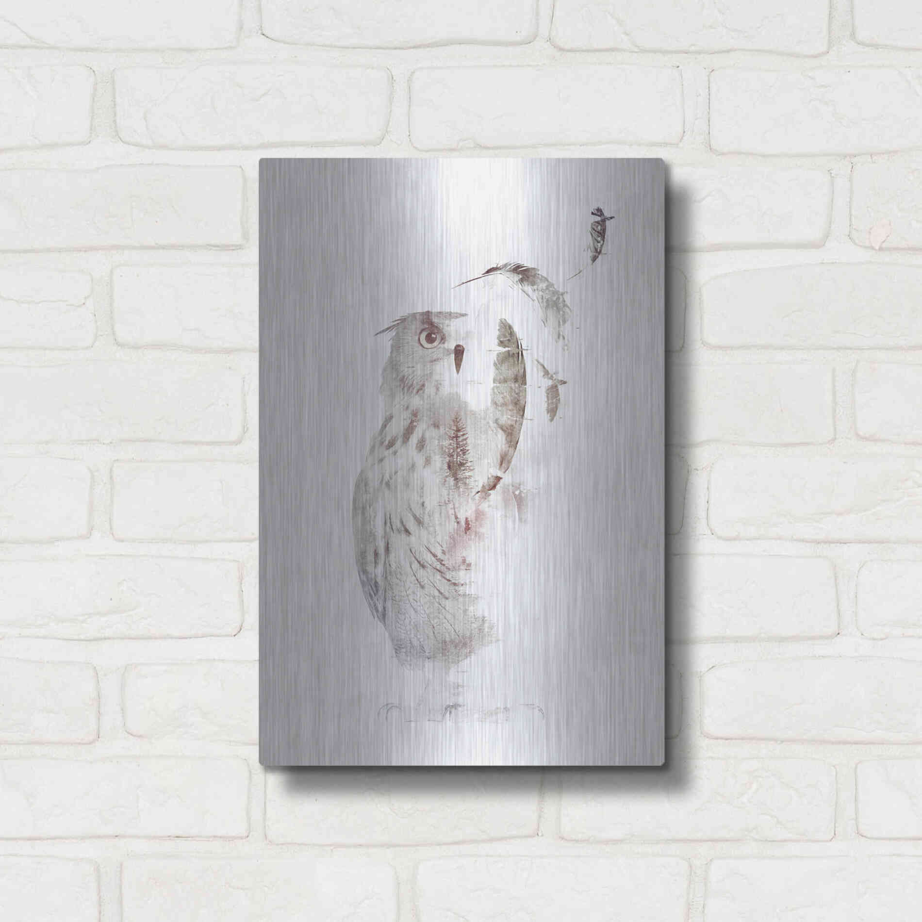 Luxe Metal Art 'Fade Out' by Robert Farkas, Metal Wall Art,12x16