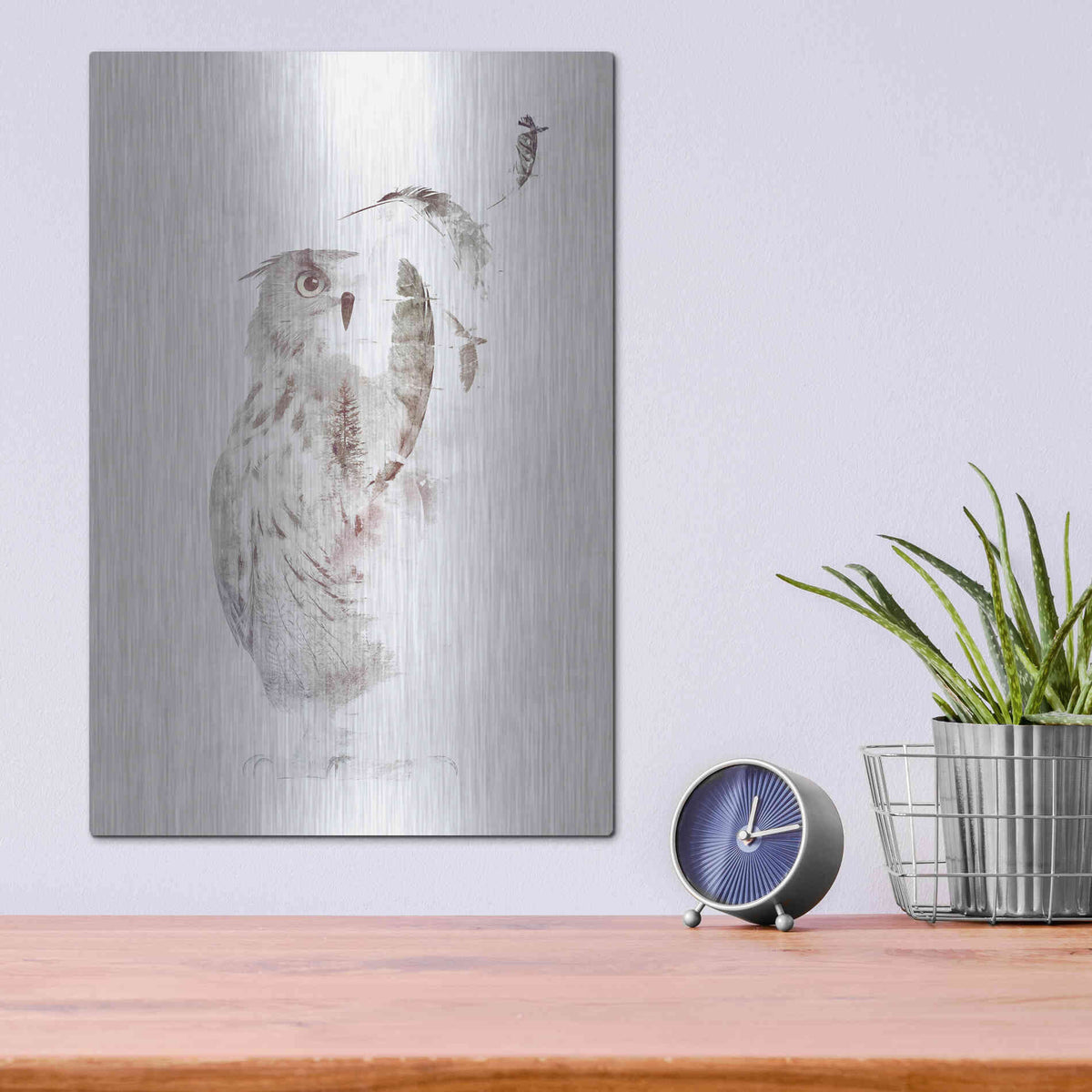 Luxe Metal Art 'Fade Out' by Robert Farkas, Metal Wall Art,12x16