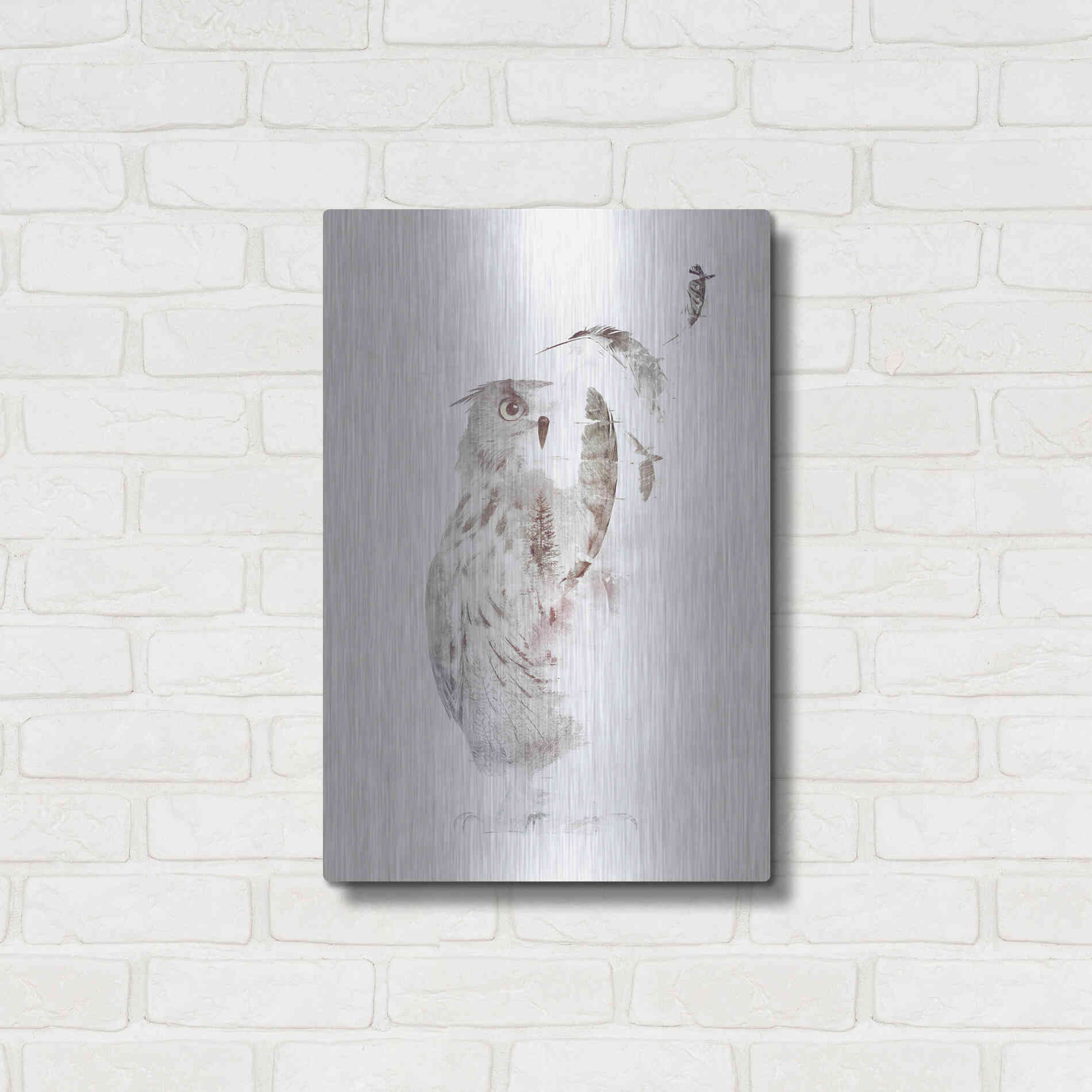 Luxe Metal Art 'Fade Out' by Robert Farkas, Metal Wall Art,16x24