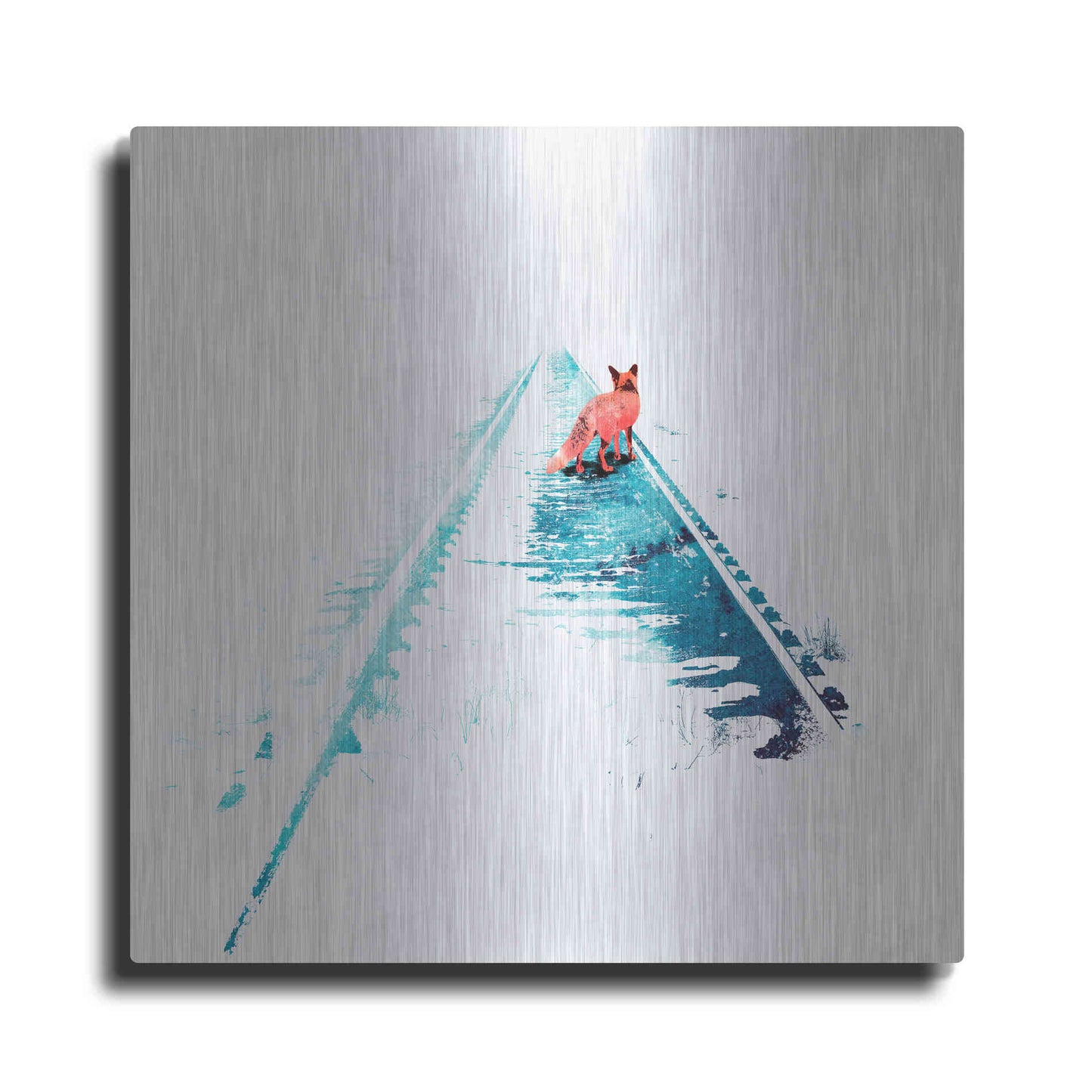 Luxe Metal Art 'From Nowhere to Nowhere' by Robert Farkas, Metal Wall Art